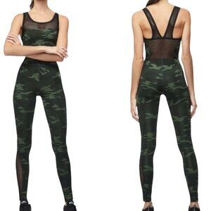 Good American Performance The Curve Sculpt Camo Jumpsuit 0 Camouflage Sleeveless